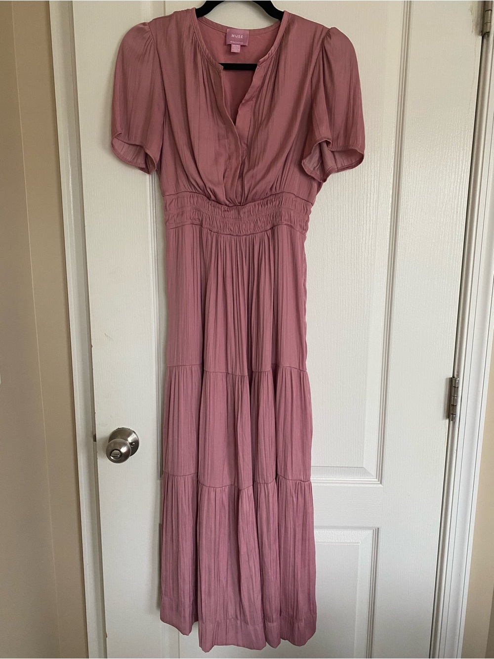 MUSE Mauve Pink V-Neck Maxi Dress